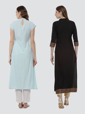Combo Of Two Digital And Foil Print Kurtis 3