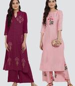 Combo Of Two Digital And Foil Print Kurtas