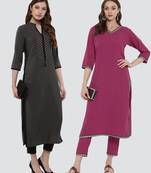 Combo Of Two Foil Print Kurtis