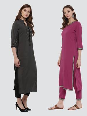 Combo Of Two Foil Print Kurtis 2