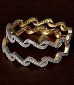 CZ Stone Embellished American Diamond Designer Bangles BD339