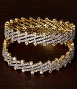 CZ Stone Embellished American Diamond Designer Bangles BD340
