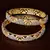 CZ and Ruby Stone Embellished American Diamond Designer Bangles BD341