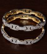 CZ Stone Embellished American Diamond Designer Bangles BD348