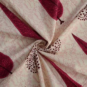 Cotton TC120 Hand Block Printed Ethnic Motif Single Bedsheet with One Pillow Cover 4