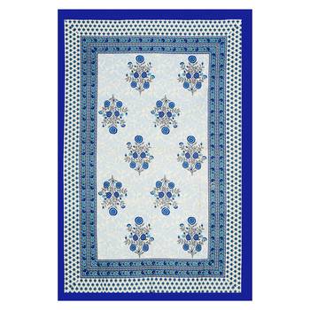 Jaipuri Cotton TC120 Hand Block Printed Floral Single Bedsheet with One Pillow Cover 3