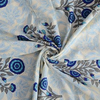 Jaipuri Cotton TC120 Hand Block Printed Floral Single Bedsheet with One Pillow Cover 4