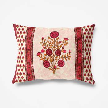 Jaipuri Cotton TC120 Hand Block Printed Floral Single Bedsheet with One Pillow Cover 5