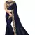 blue embroidered silk blend saree with blouse