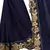 blue embroidered silk blend saree with blouse