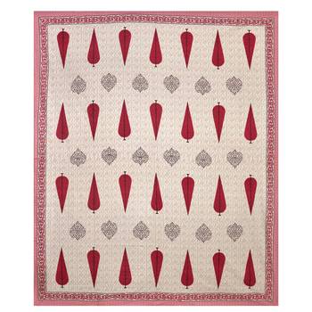 Jaipuri Hand Print 100% Cotton King Size Bedsheet with 2 Pillow Covers 3
