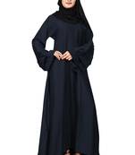 Justkartit Beads Work Casual Wear Fashionable Nida Abaya Burkha With Chiffon Hijab