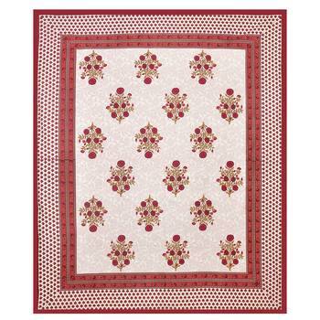 Jaipuri Hand Block Printed Traditional 200TC Cotton Double Bedsheet with 2 Pillow Covers 3