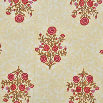 Jaipuri Hand Block Printed Traditional 200TC Cotton Double Bedsheet with 2 Pillow Covers 4
