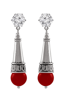 Silver agate danglers-drops