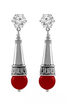 Silver agate danglers-drops