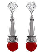 Silver agate danglers-drops