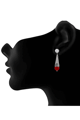Silver agate danglers-drops 2