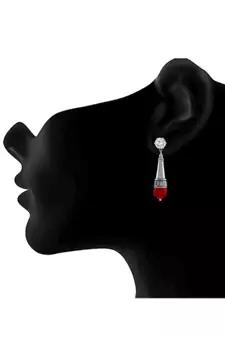 Silver agate danglers-drops