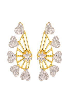 Gold diamond ear-cuffs 1