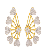 Gold diamond ear-cuffs