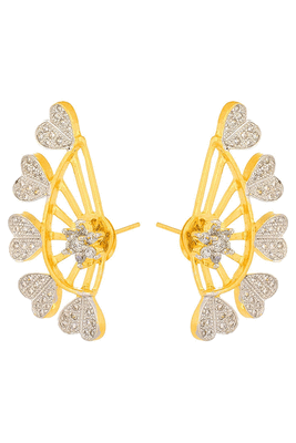 Gold diamond ear-cuffs 2