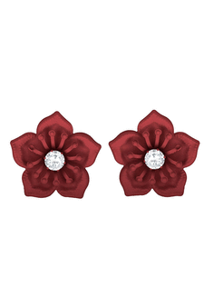 Red diamond studs