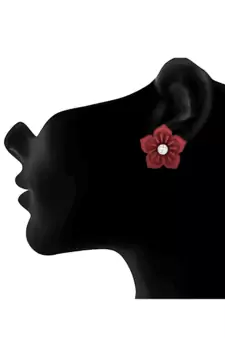 Red diamond studs