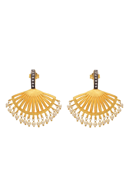 Gold pearl danglers-drops 2
