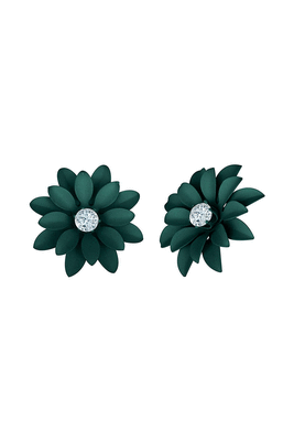 Green diamond studs 1