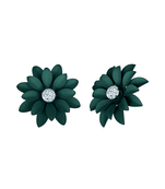 Green diamond studs