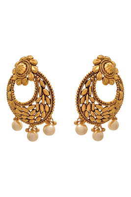 Gold pearl danglers-drops 2