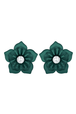 Green diamond studs 1