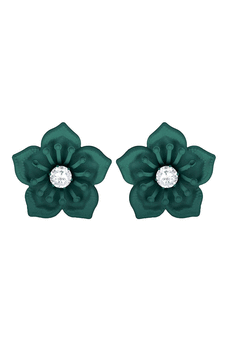 Green diamond studs