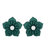 Green diamond studs