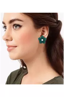 Green diamond studs