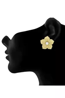 Yellow diamond studs