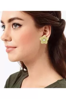 Yellow diamond studs