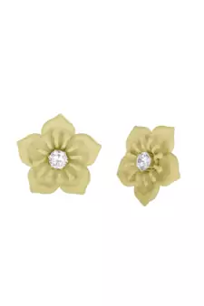 Yellow diamond studs
