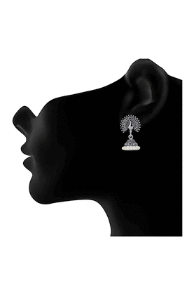 Silver pearl jhumkas 3
