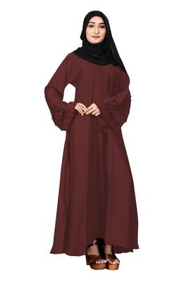 Justkartit Beads Work Occasion Wear Nida Burkha Abaya With Chiffon Dupatta 1
