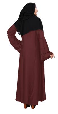 Justkartit Beads Work Occasion Wear Nida Burkha Abaya With Chiffon Dupatta 3