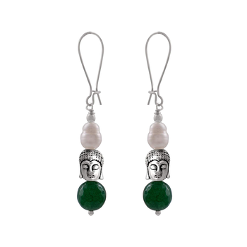 Silver agate danglers-drops 1