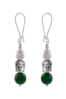 Silver agate danglers-drops