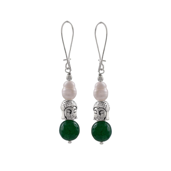 Silver agate danglers-drops 3