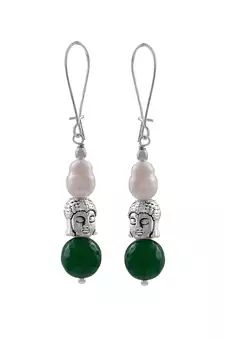 Silver agate danglers-drops