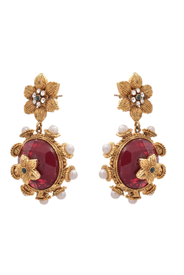 Gold pearl danglers-drops 2