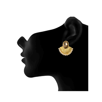 Gold crystal chandbali 2