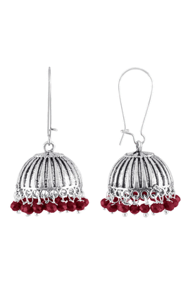 Silver pearl jhumkas 1