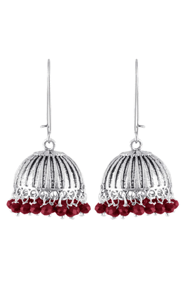Silver pearl jhumkas 2